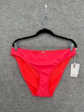 NWT Good American Hot Pink Good Waist Cheeky Swim Bottom Size 5